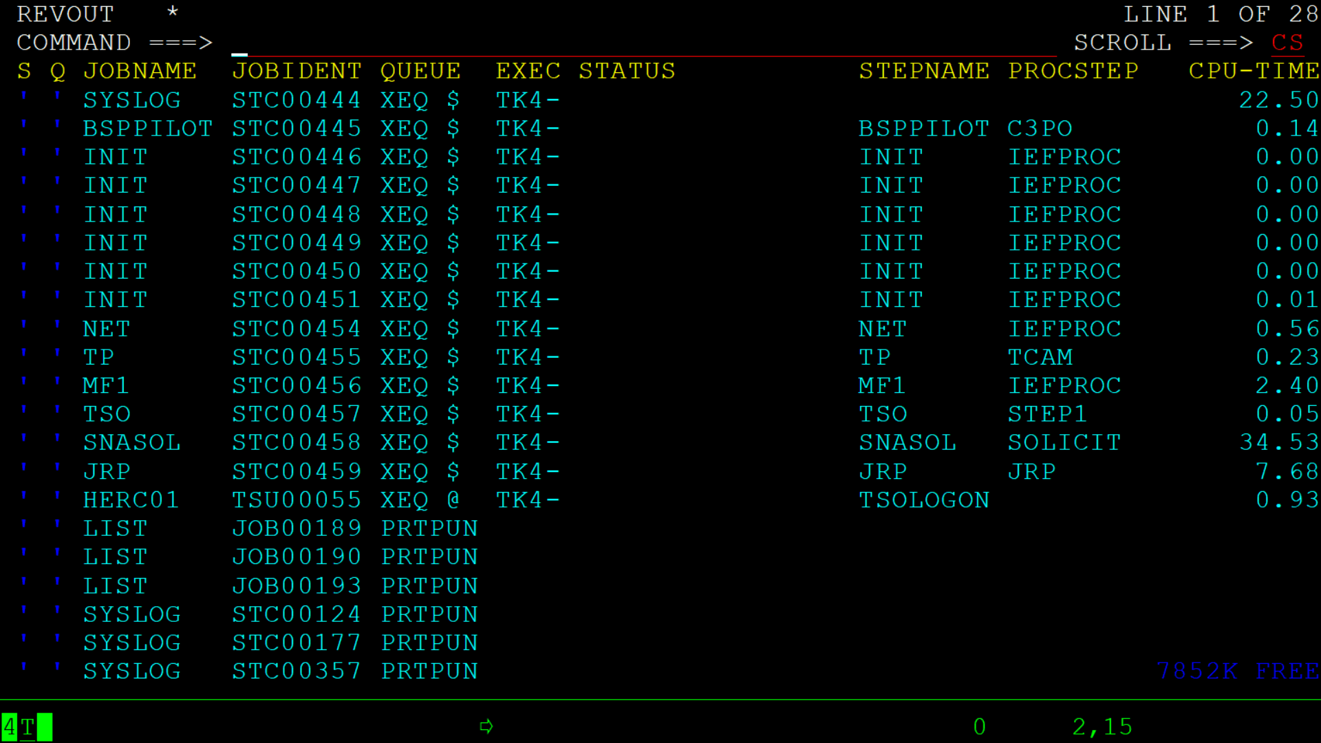 3.8 OUTLIST option in RFE