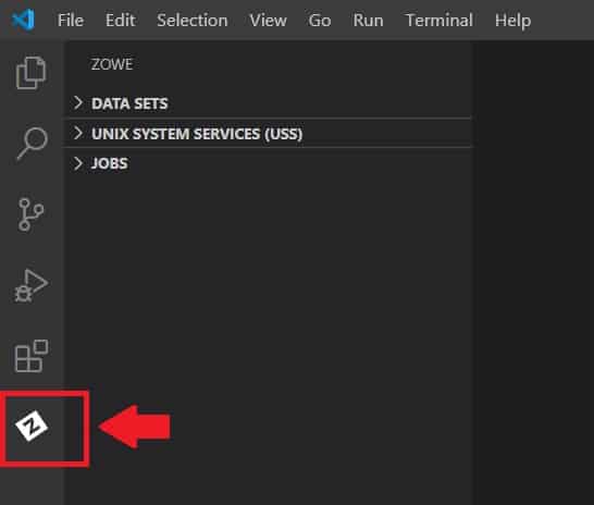 ZOWE Icon on Visual Studio Code