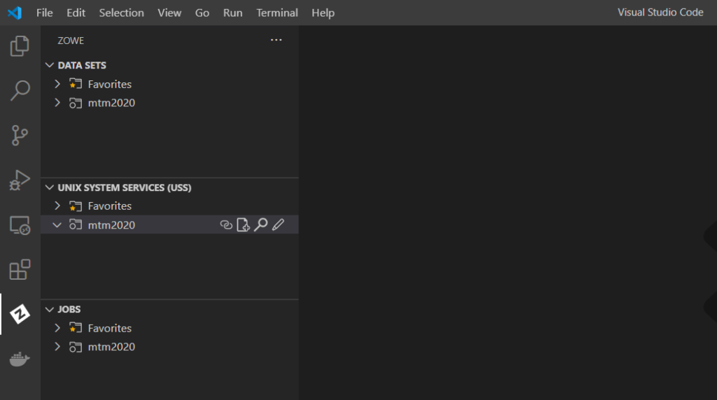 All 3 sections called Data Sets, USS and JOBS should now have mtm2020 profile